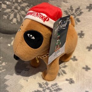 Snoop Dogg Bull Terrior Plush Dog Snoop On The Stoop Christmas Hat Golden Chain
